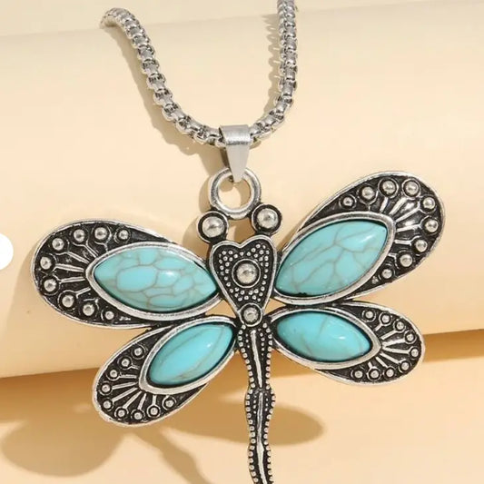 Dragonfly Turquoise Necklace