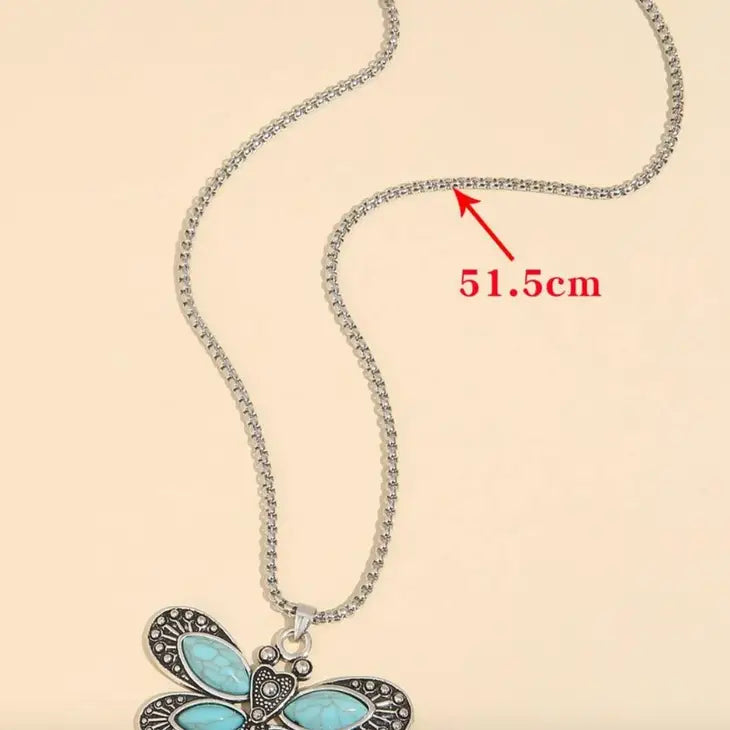 Dragonfly Turquoise Necklace