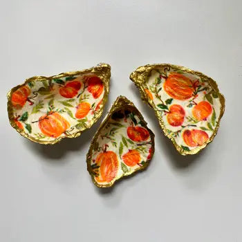 Holiday Oyster Shell Set of 3 Trinket Dish